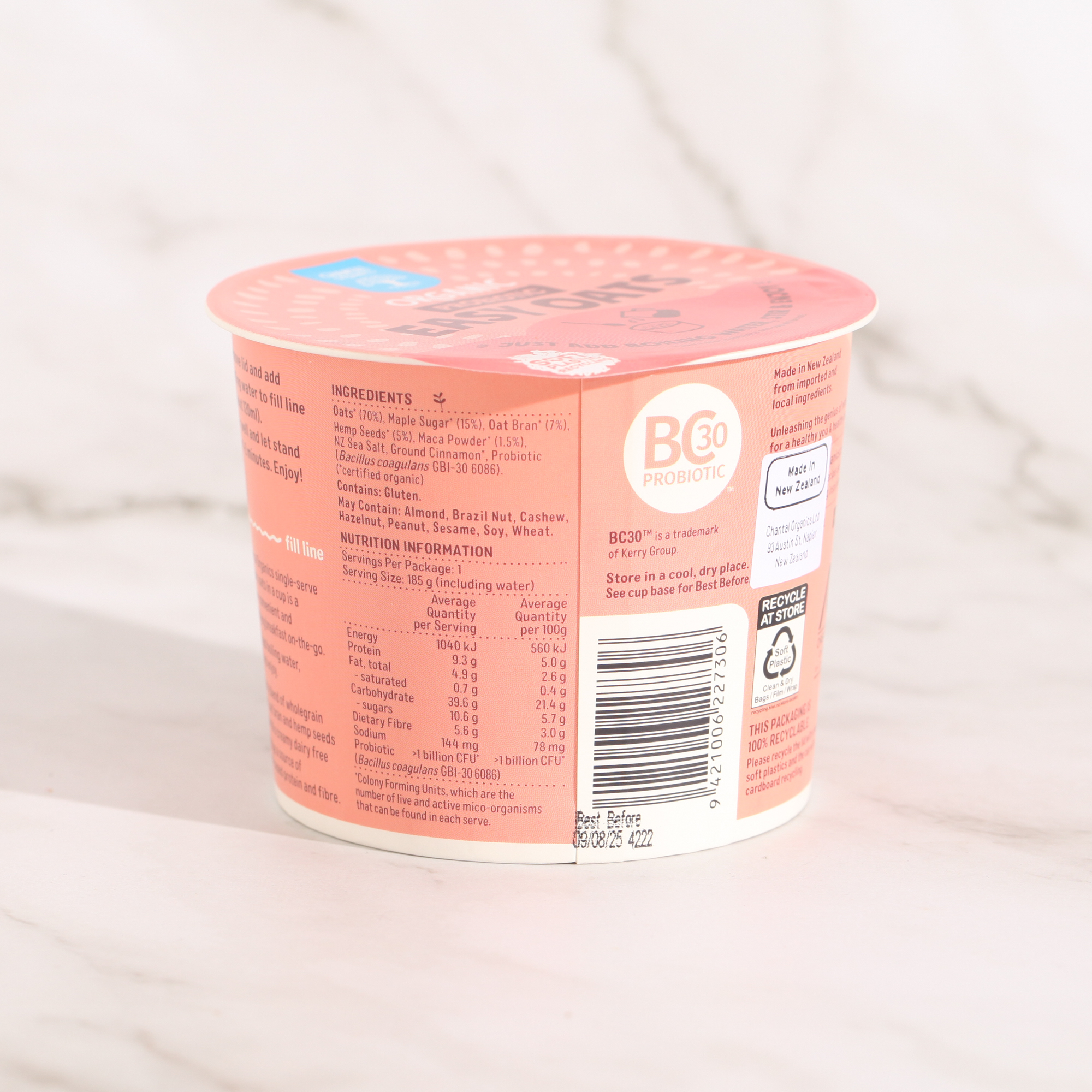 Probiotic Easy Oats Maple & Maca - Chantal Organics